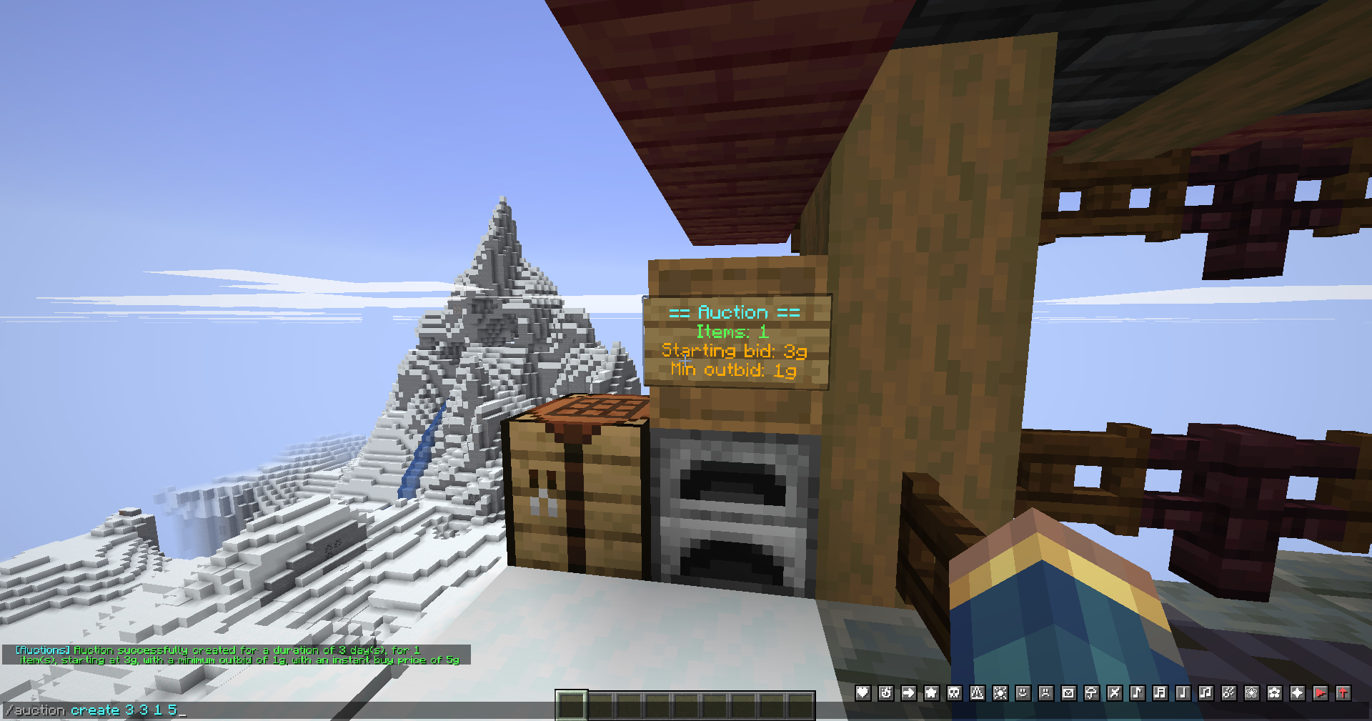 minecraft auctions sign system