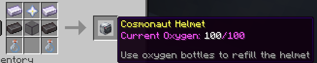 minecraft custom cosmonaut helmet item