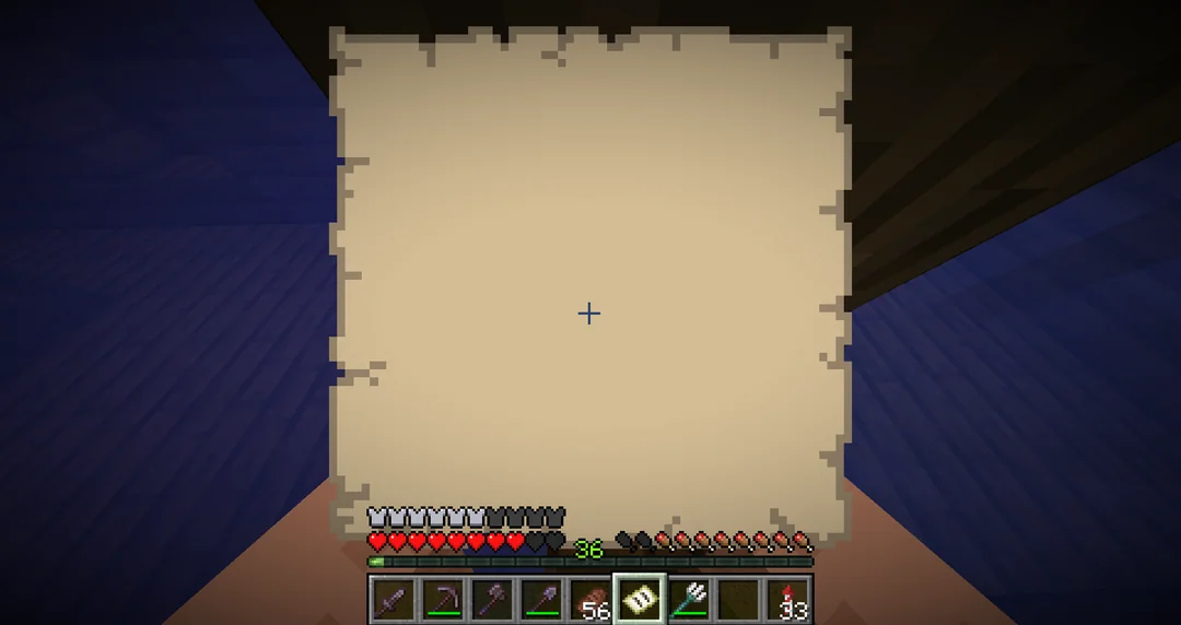 A glitched map in Minecraft