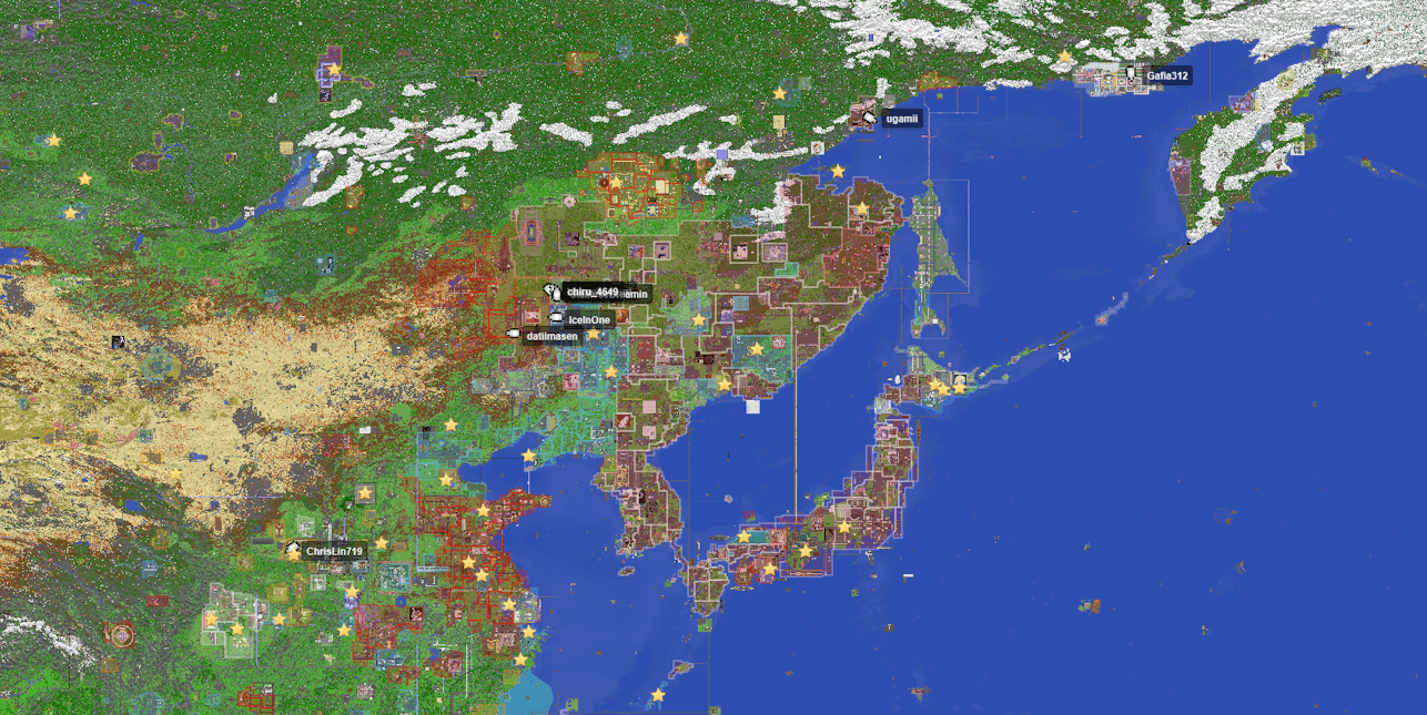 dynmap with custom towny claim colors